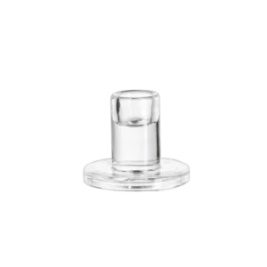 Bougeoir en verre transparent