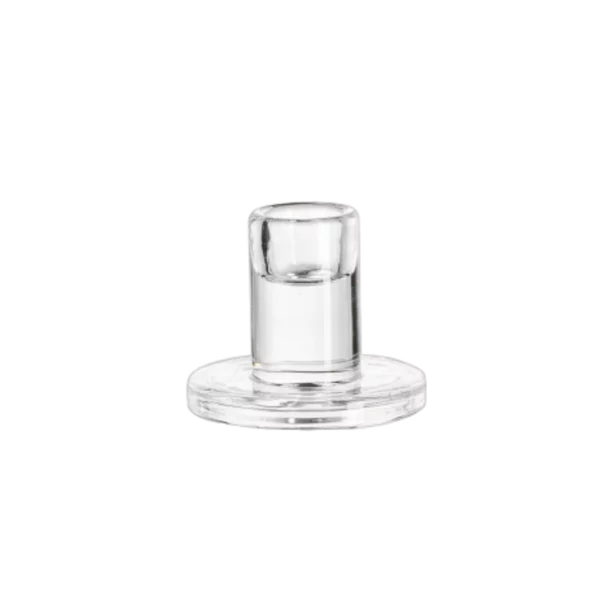 Bougeoir en verre transparent