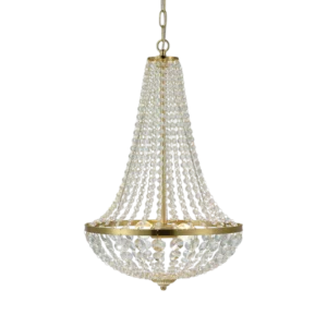 Lustre en cristal et or
