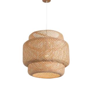 Lustre en rotin – 35 x 30 cm