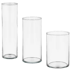 Protection en verre pour bougie cylindrique
