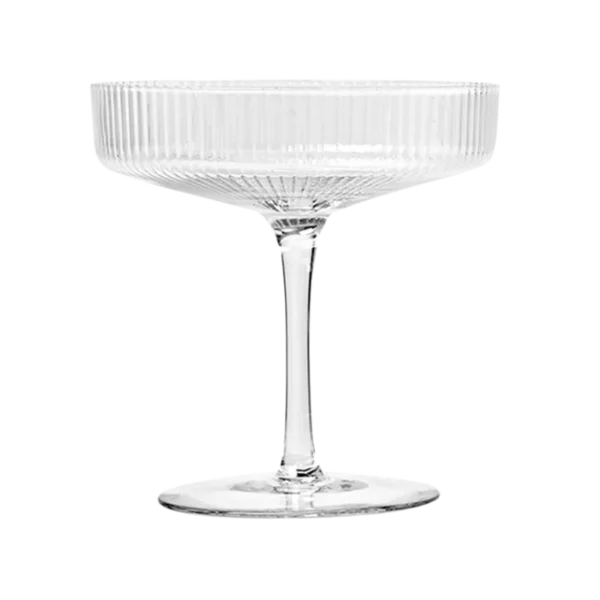 Coupe à champagne striée – L’élégance rétro revisitée