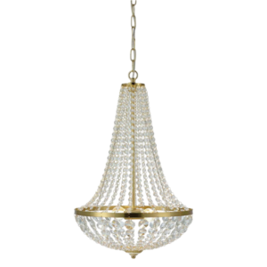 Lustre en cristal et or