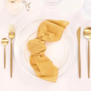 Serviettes en gaze de coton — <i>Différents coloris disponibles</i>